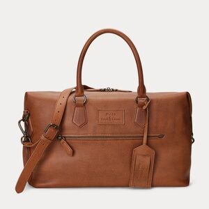 Polo Ralph lauren pebbled leather duffel bag